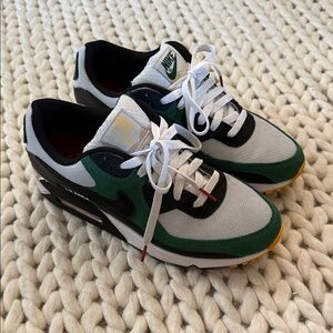 Mens Nike Air Max 90 pure platinum gorge green
